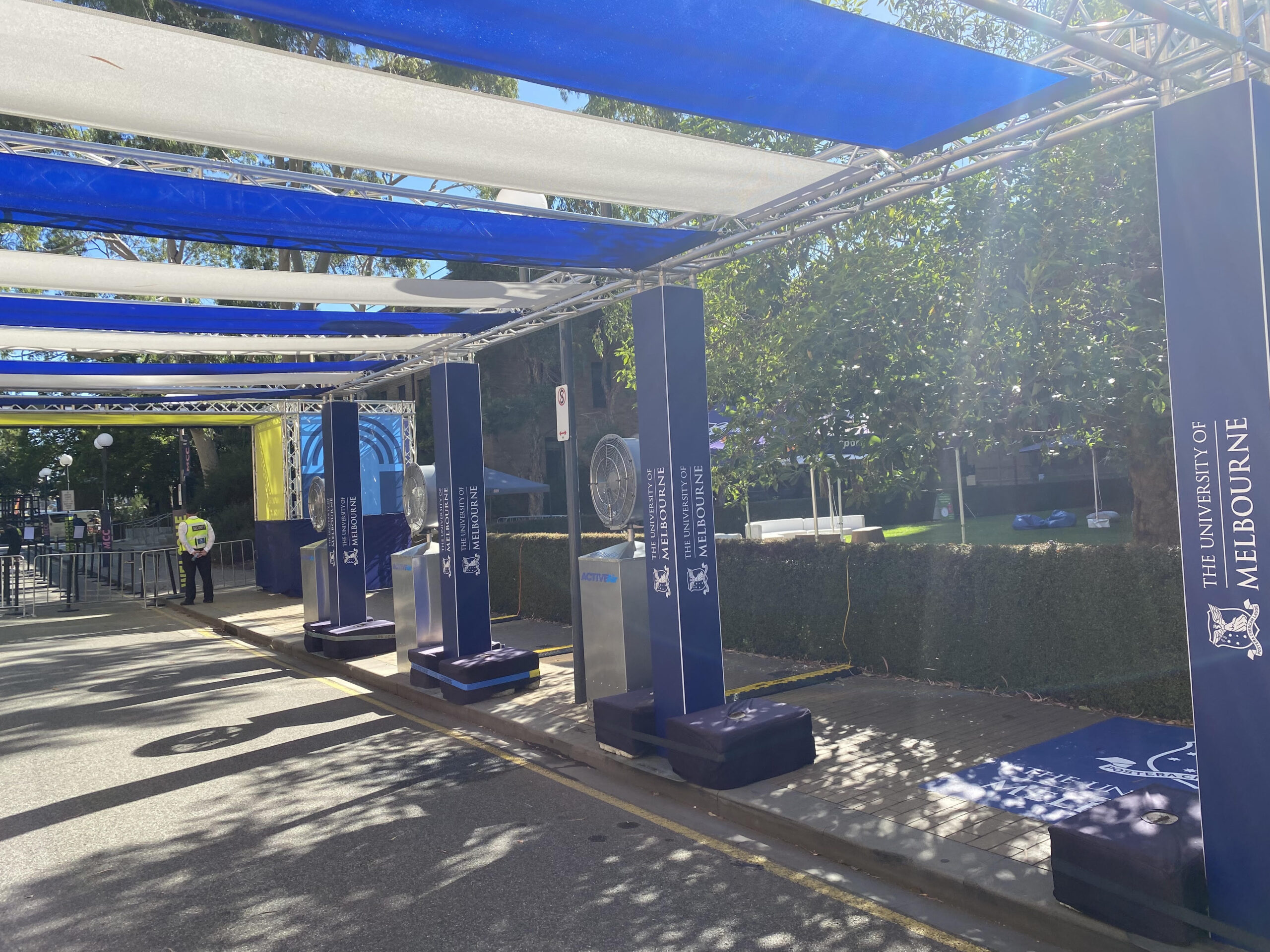 Melbourne University Misting Fans